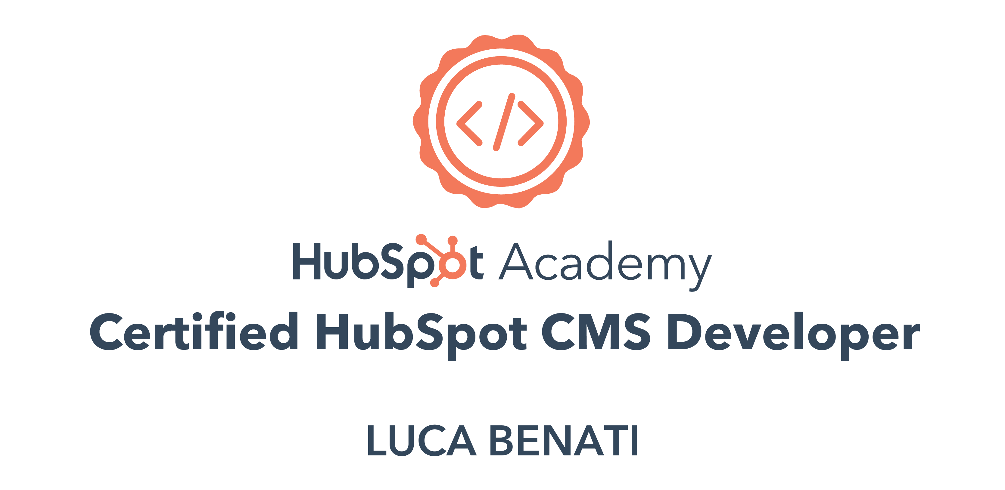 Hubspot developer certificate